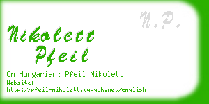 nikolett pfeil business card